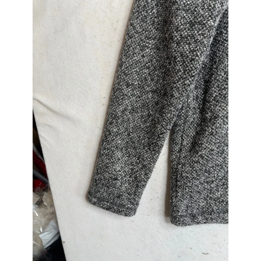Orvis Mens Grey Marled Sherpa Lined Quarter Zip Pullover Sweater Medium 1247213